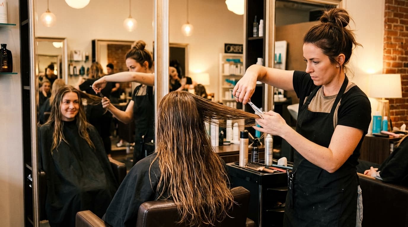 Champú, acondicionador y corte